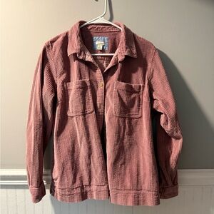 L.L. Bean Comfort Corduroy Relaxed Shirt Large Petite